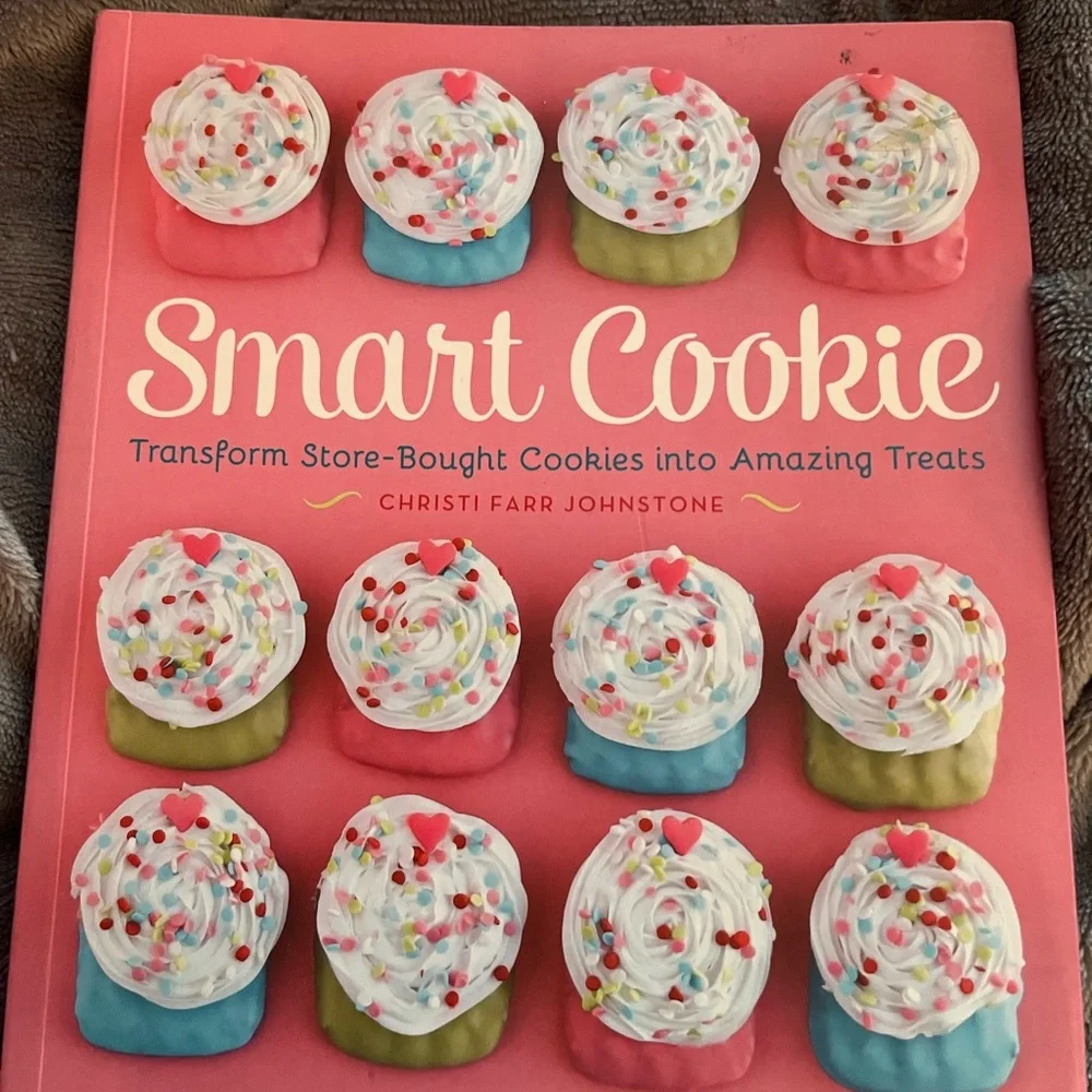 Smart Cookie Cookbook - Pink Cover with Colorful Cupcake Art